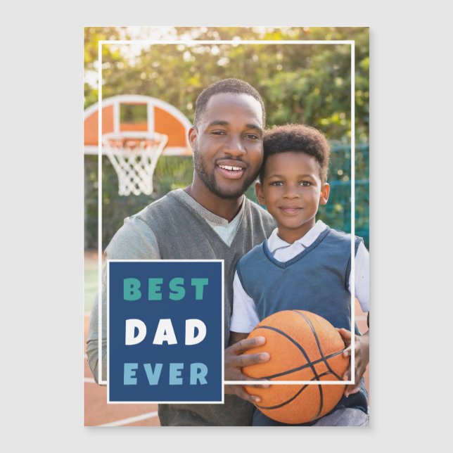 Modern Bästa Pappa Någonsin Foto Collage Fars Dag  (Framsida)