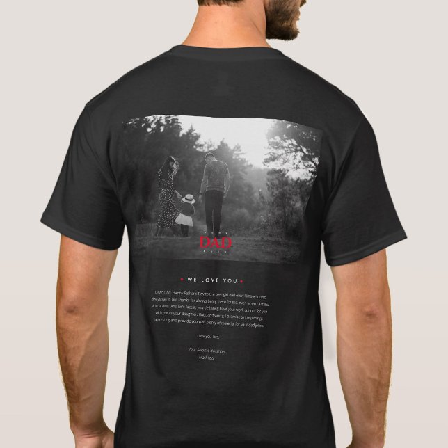 Modern bästa Pappa någonsin Foto Funny Brev-dotter T Shirt (Skapare uppladdad)
