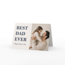 Modern Bästa Pappa Någonsin Foto Kort