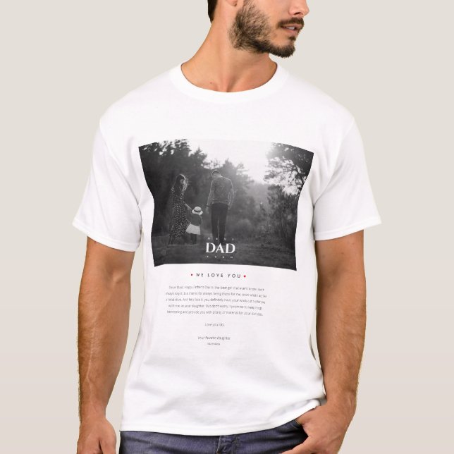 Modern Bästa Pappa någonsin Fotofunny Fars dag T Shirt (Framsida)
