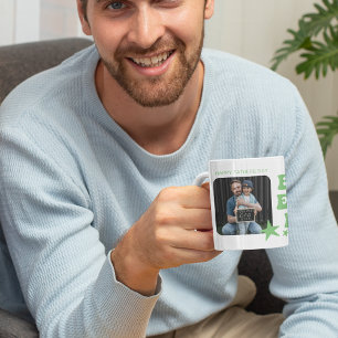 Modern Bästa Pappa Någonsin Fotokollage Kaffemugg