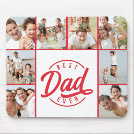 Modern Bästa Pappa någonsin-fotokollage Musmatta