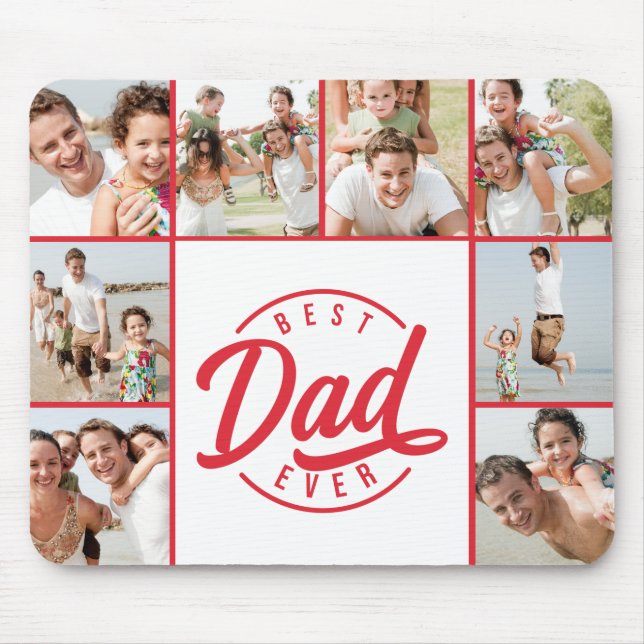 Modern Bästa Pappa någonsin-fotokollage Musmatta (Framsidan)
