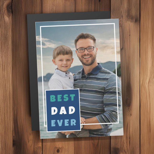 Modern Bästa Pappa Någonsin Full Foto Fars Dag  (Skapare uppladdad)