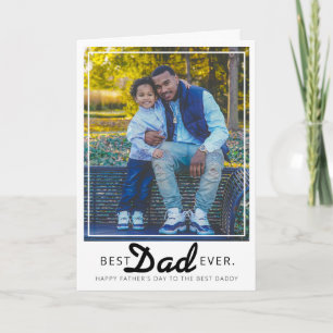Modern bästa Pappa någonsin Pappa Photo Fars dag Kort