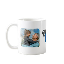 Modern Bästa Pappa Två Foto Kaffe Mugg