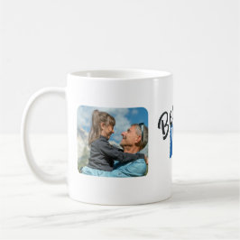Modern Bästa Pappa Två Foto Kaffe Mugg