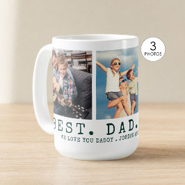 Modern BÄSTA PAPPAN NÅGONSIN 3 Bilder Personlig Gr Kaffemugg