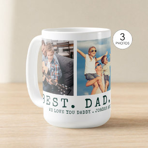 Modern BÄSTA PAPPAN NÅGONSIN 3 Bilder Personlig Gr Kaffemugg