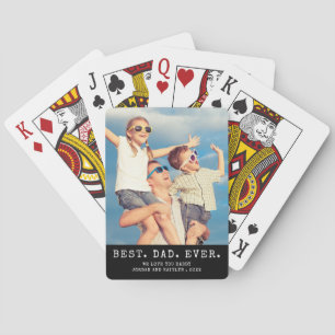 Modern BÄSTA PAPPAN NÅGONSIN En Foto Personlig Casinokort