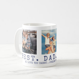 Modern BÄSTA PAPPAN NÅGONSIN Foto Personlig Blå Kaffemugg