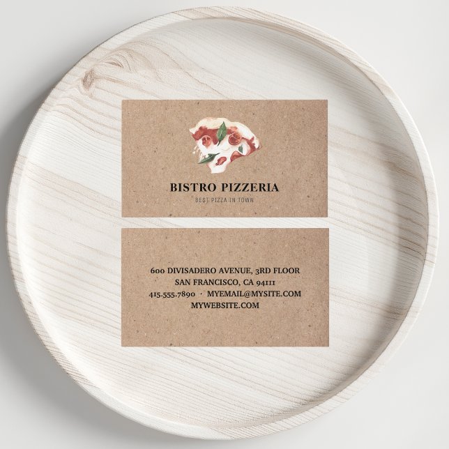 Modern bästa pizza i egen Professionell Visitkort (Skapare uppladdad)