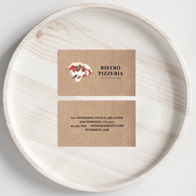 Modern bästa pizza i egen Professionell Visitkort (Skapare uppladdad)