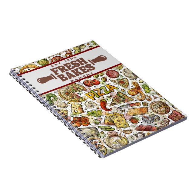 Modern Bästa Pizza I Stan Professionell  Anteckningsbok (Högra Sidan)