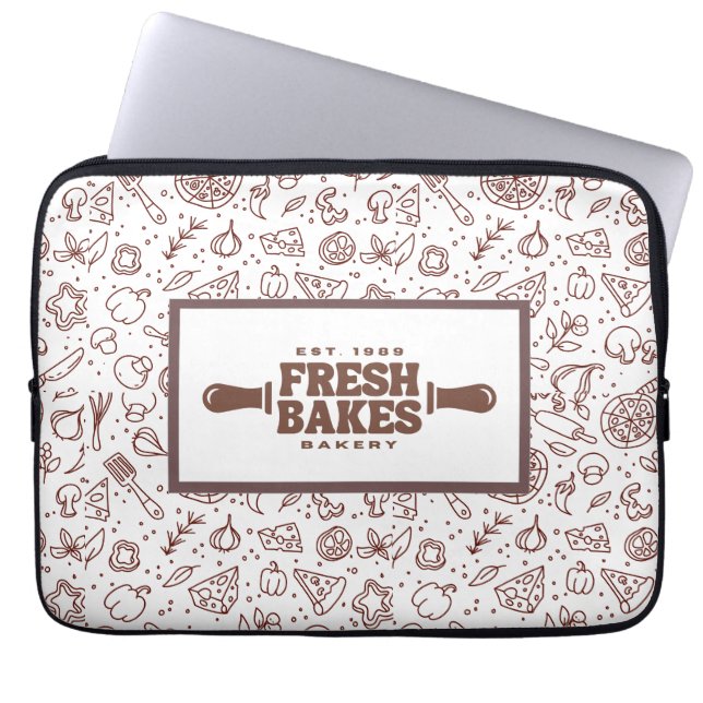 Modern Bästa Pizza I Stan Professionell  Laptop Fodral (Framsidan)