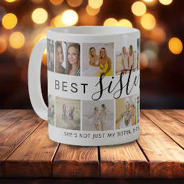 Modern "Bästa syster någonsin"-fotosamling Kaffemugg