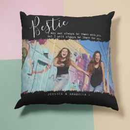 Modern Bästa Vän Quote Foto Personlig BFF Kudde