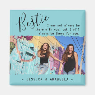 Modern Bästa Vän Quote Foto Personlig BFF Magnet
