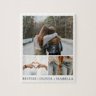 Modern Bästa Vänner Enkel Bästa Vänner Foto Collag Pussel