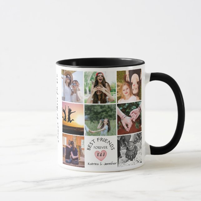 Modern bästa vänner för 8-foto Collage Mugg (Höger)