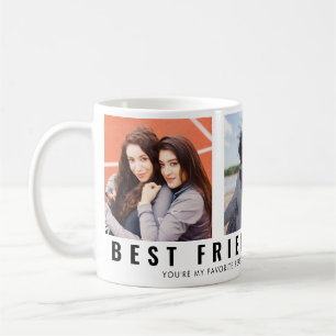 Modern bästa vänner för BFF 3-fotokollage Kaffemugg