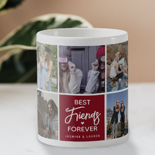 Modern Bästa Vänner För Evigt Foto Collage Kaffemugg