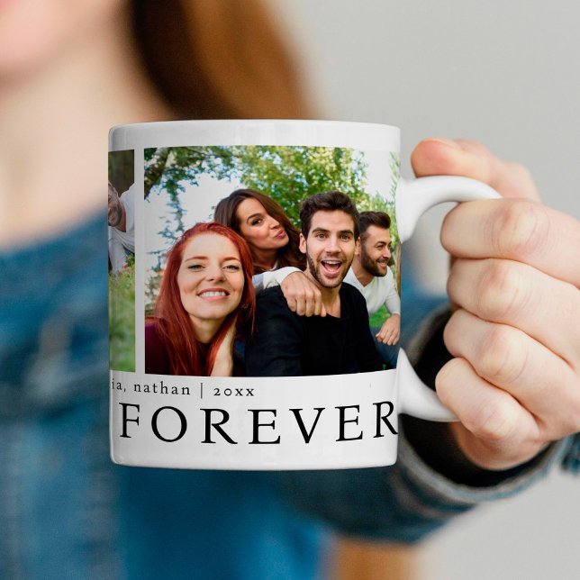 Modern bästa vänner för evigt fotokollage kaffemugg (Skapare uppladdad)