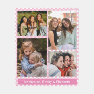 Modern BÄSTA VÄNNER FÖR FRAMTIDA Photo Collage Nam Fleecefilt