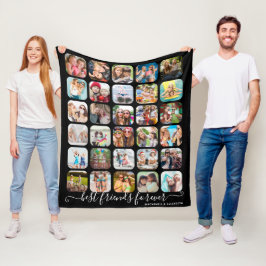 Modern BÄSTA VÄNNER FRAMFÖR 30 Fotokollage Fleecefilt