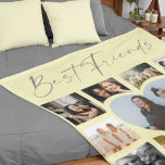 Modern | Bästa vänner | Hjärtfoto Collage Fleecefilt<br><div class="desc">Säg att jag kärlek med det här fantastiska 10-kollagefotokortet med ett hjärtfoto i mitten,  som innehåller hjärtformade foton och text med texten "BEST FRIENDS" och personlig med namn.stilar,  storleka och färg kan ändras genom att klicka på länken för anpassning efter anpassning.</div>