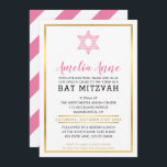 MODERN BAT MITZVAH juönskstjärna för rosa vid INBJ Inbjudningar<br><div class="desc">genom kat massard >> www.simplysweetPAPERIE.com <<< A simple, ändå classy design för ditt barns BAT MITZVAH firande. Wow dina vänner och din familj med det här lilla numret;D-konfiguration som mall är det enkelt att lägga till egna uppgifter, lägga till ditt foto eller slått anpassa knappen och du kan lägga till...</div>