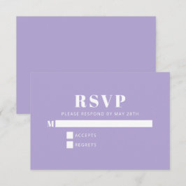 Modern Bat mitzvah Lavender-Lila med minimalistisk OSA Kort