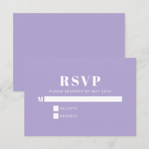 Modern Bat mitzvah Lavender-Lila med minimalistisk OSA Kort