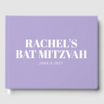 Modern Bat mitzvah Lavender Lila Personlig Gästböcker<br><div class="desc">Modern Bat mitzvah Lavender Lila Personlig Guest Bok</div>