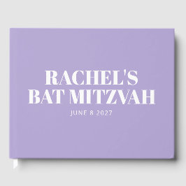Modern Bat mitzvah Lavender Lila Personlig Gästböcker