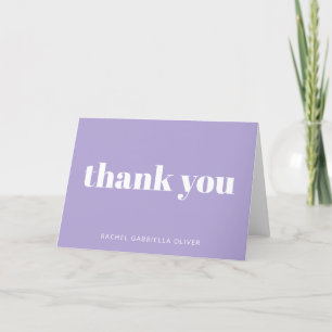 Modern Bat mitzvah Lavender Lila Personlig Tack Kort