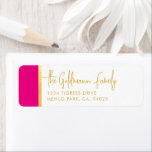 MODERN bat mitzvah ultratrendig rosa guld Returadress Etikett<br><div class="desc">Det är enkelt att anpassa konfigurationen som mall med din egen text - gör den till din egen! - - - - - - - - - - - - - - - - - - - - - - Kärlek är mönstret, men vill att det ska ändras - olika...</div>
