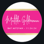 MODERN bat mitzvah ultratrendig rosa guld Runt Klistermärke<br><div class="desc">efter kat masard >> https://linktr.ee/simplysweetpaperie <<<<<<<<></div>