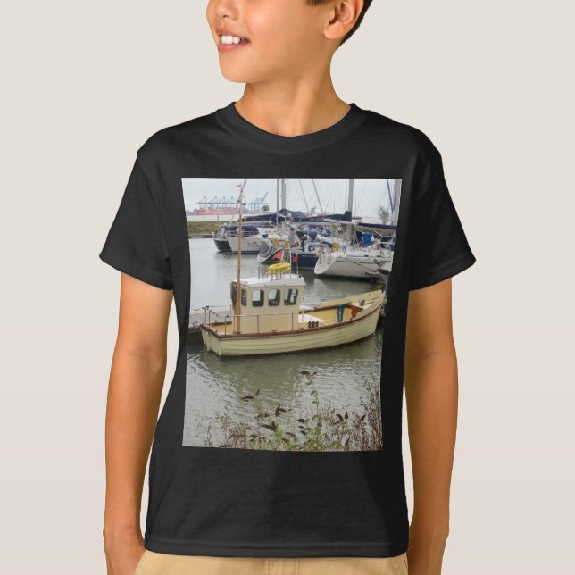 Modern båt traditionell stil t shirt (Framsida)