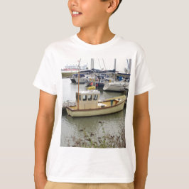 Modern båt traditionell stil tee shirt