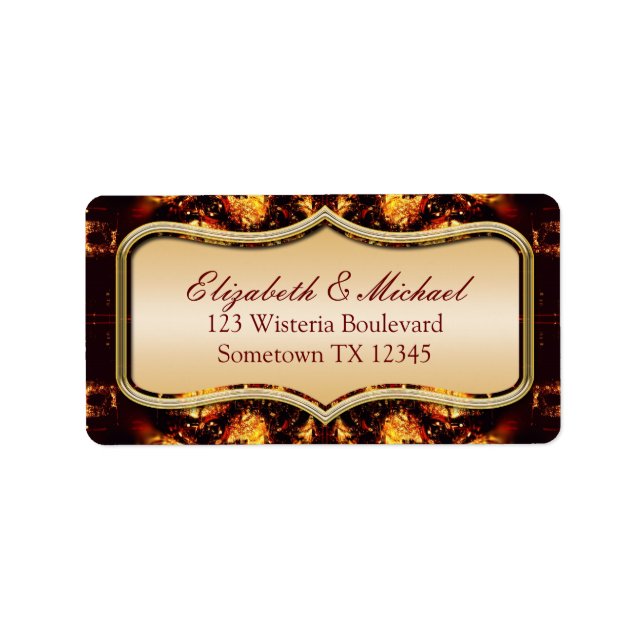 Modern Batik Fire Adress-märkning Adressetikett (Framsidan)