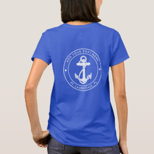 Modern båtnamn nautisk ankarpassande semester t shirt