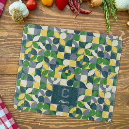 Modern Bauhaus Abstrakt Geometric Monogram Mönster