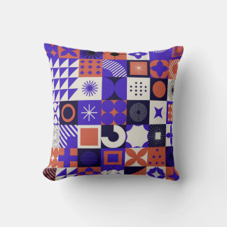 Modern Bauhaus: Bold Geometric Mönster. Kudde