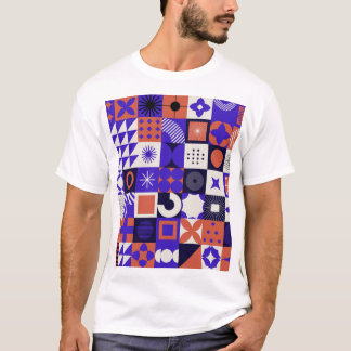 Modern Bauhaus: Bold Geometric Mönster. T Shirt