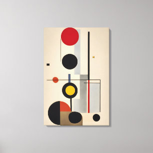 Modern Bauhaus Geometric Abstrakt Art Canvastryck