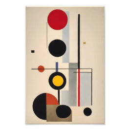 Modern Bauhaus Geometric Abstrakt Art Fototryck