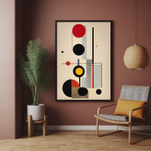 Modern Bauhaus Geometric Abstrakt Art