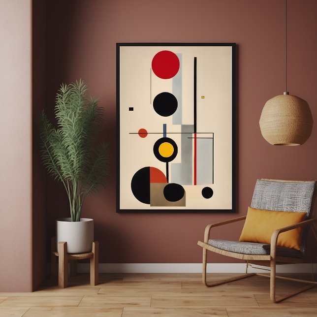 Modern Bauhaus Geometric Abstrakt Art Poster (Skapare uppladdad)