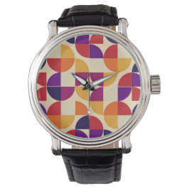 Modern Bauhaus Geometric Wrist Watch Armbandsur
